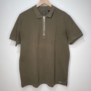 Diesel Forest Green 1/4 Zip Polo Size XL